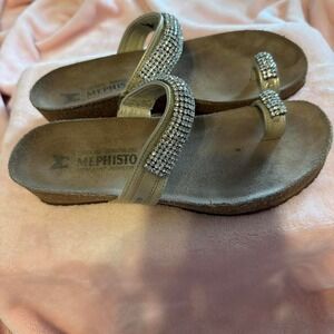 Mephisto gold sandals
